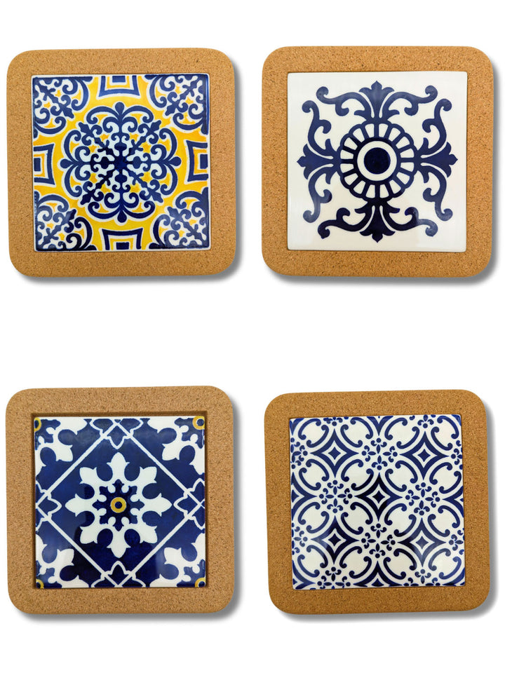 Portuguese Tiles Trivet with Cork Base