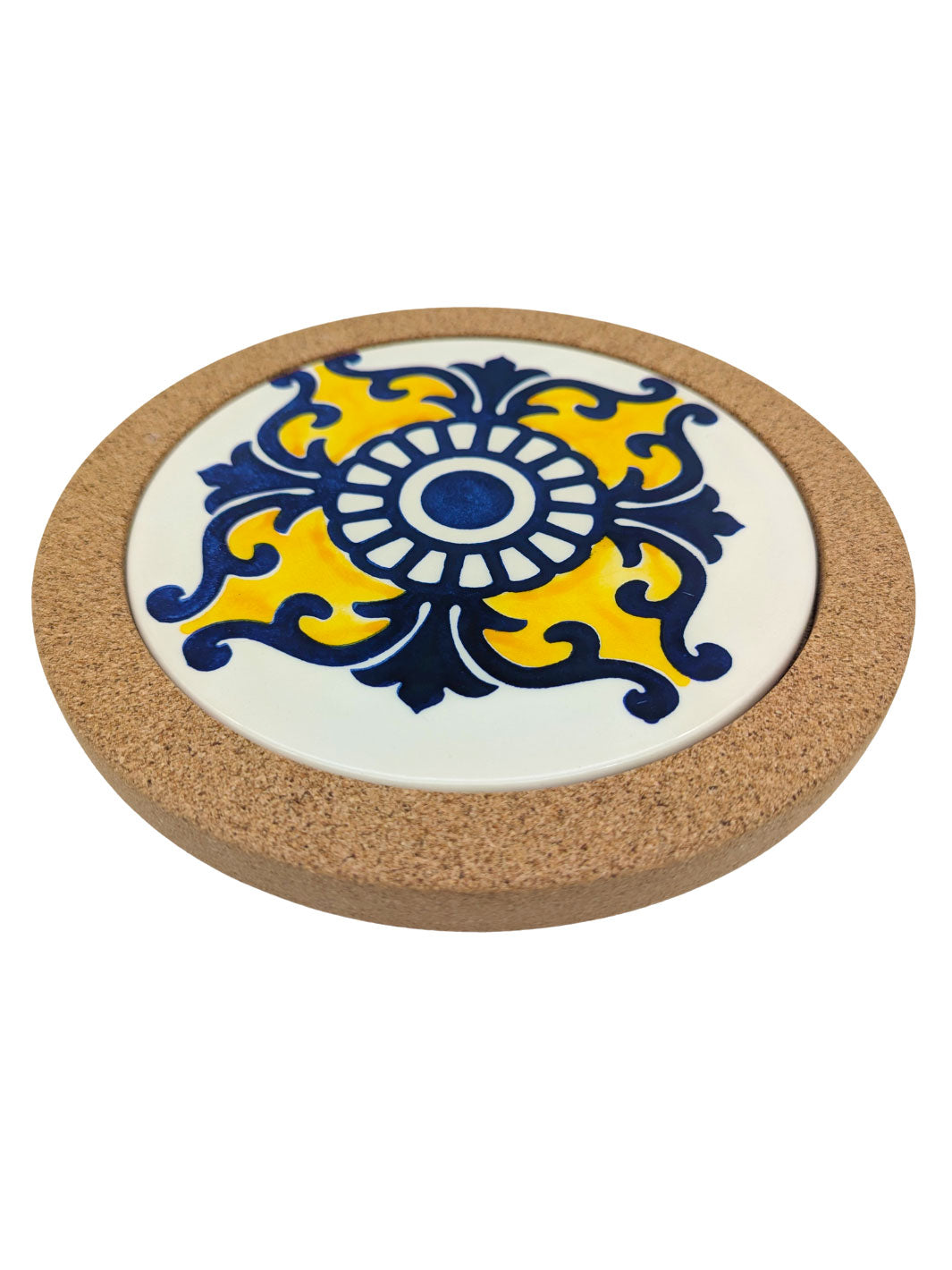 Portuguese Tiles Round Trivet with Cork Base - Tradition