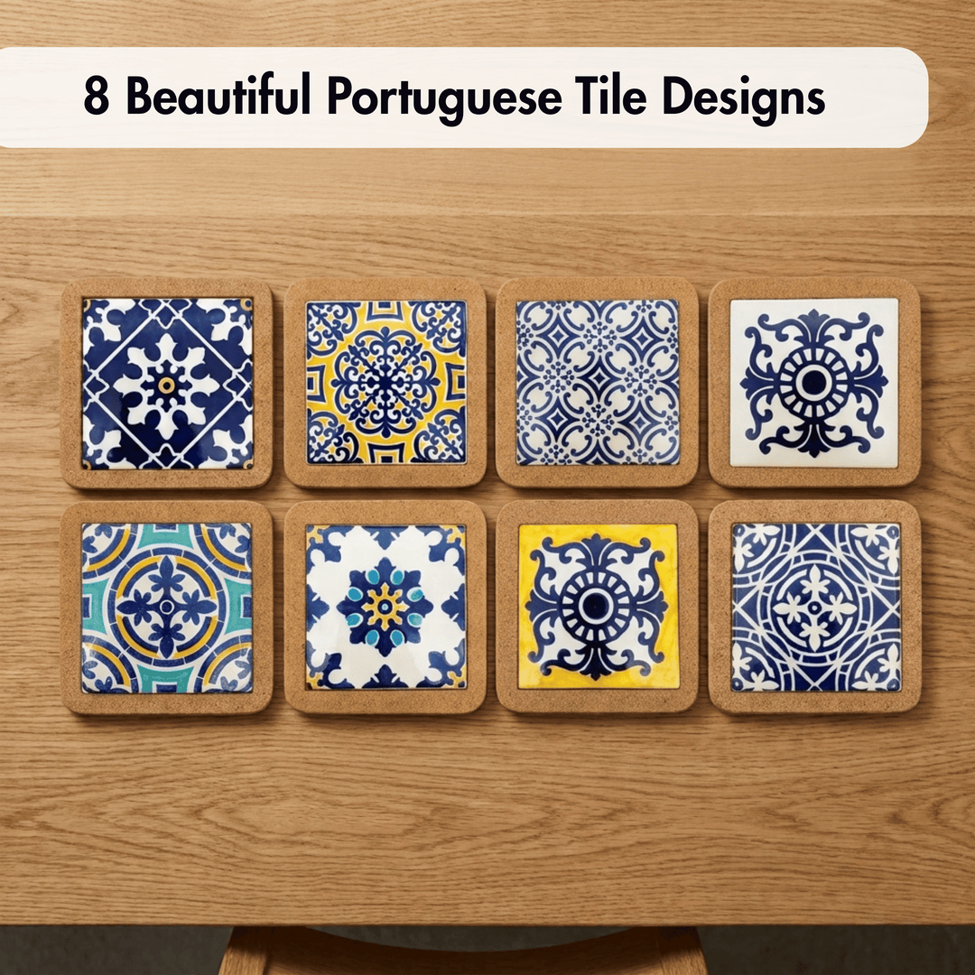 Portuguese Tiles Trivet with Cork Base