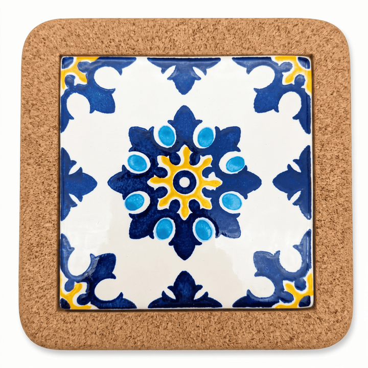 Portuguese Tiles Trivet with Cork Base