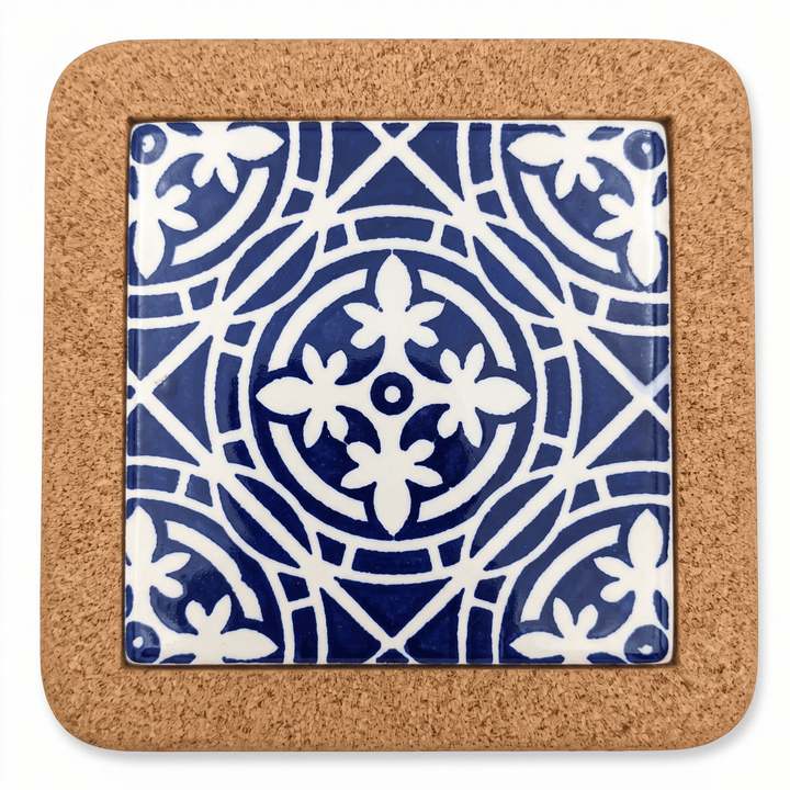 Portuguese Tiles Trivet with Cork Base
