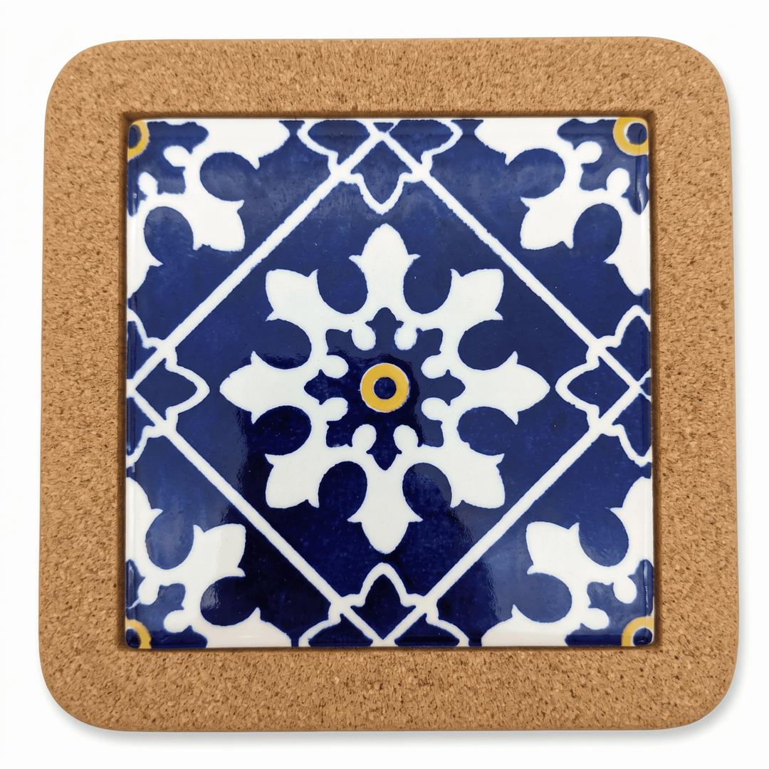 Portuguese Tiles Trivet with Cork Base