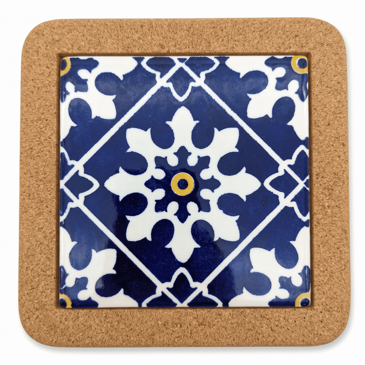 Portuguese Tiles Trivet with Cork Base