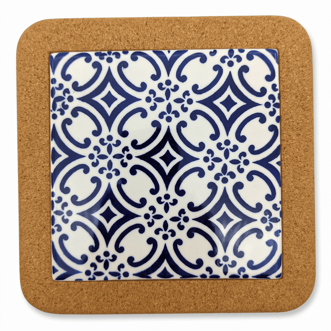 Portuguese Tiles Trivet with Cork Base