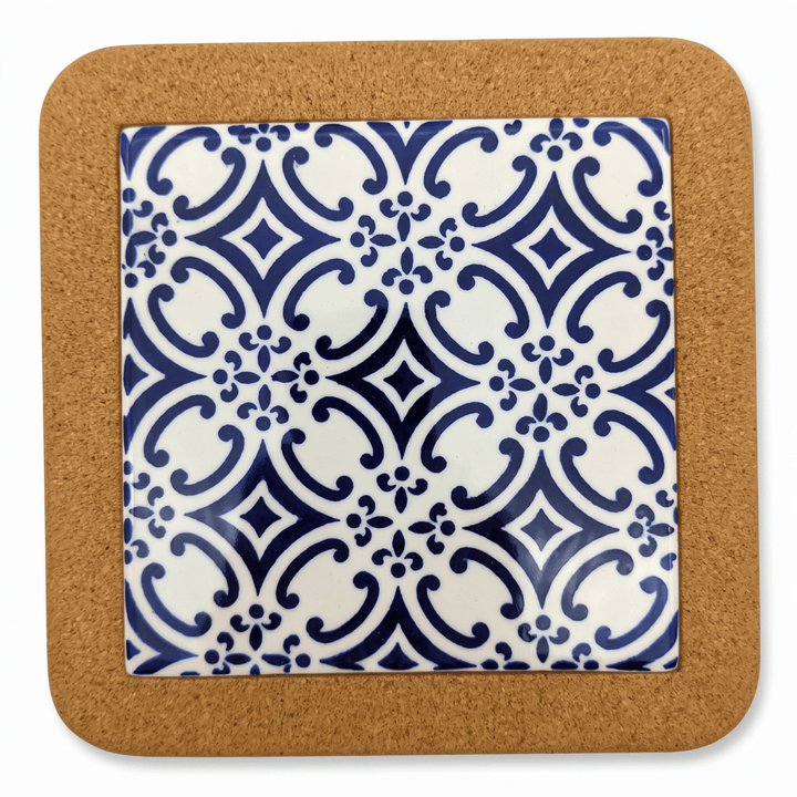 Portuguese Tiles Trivet with Cork Base