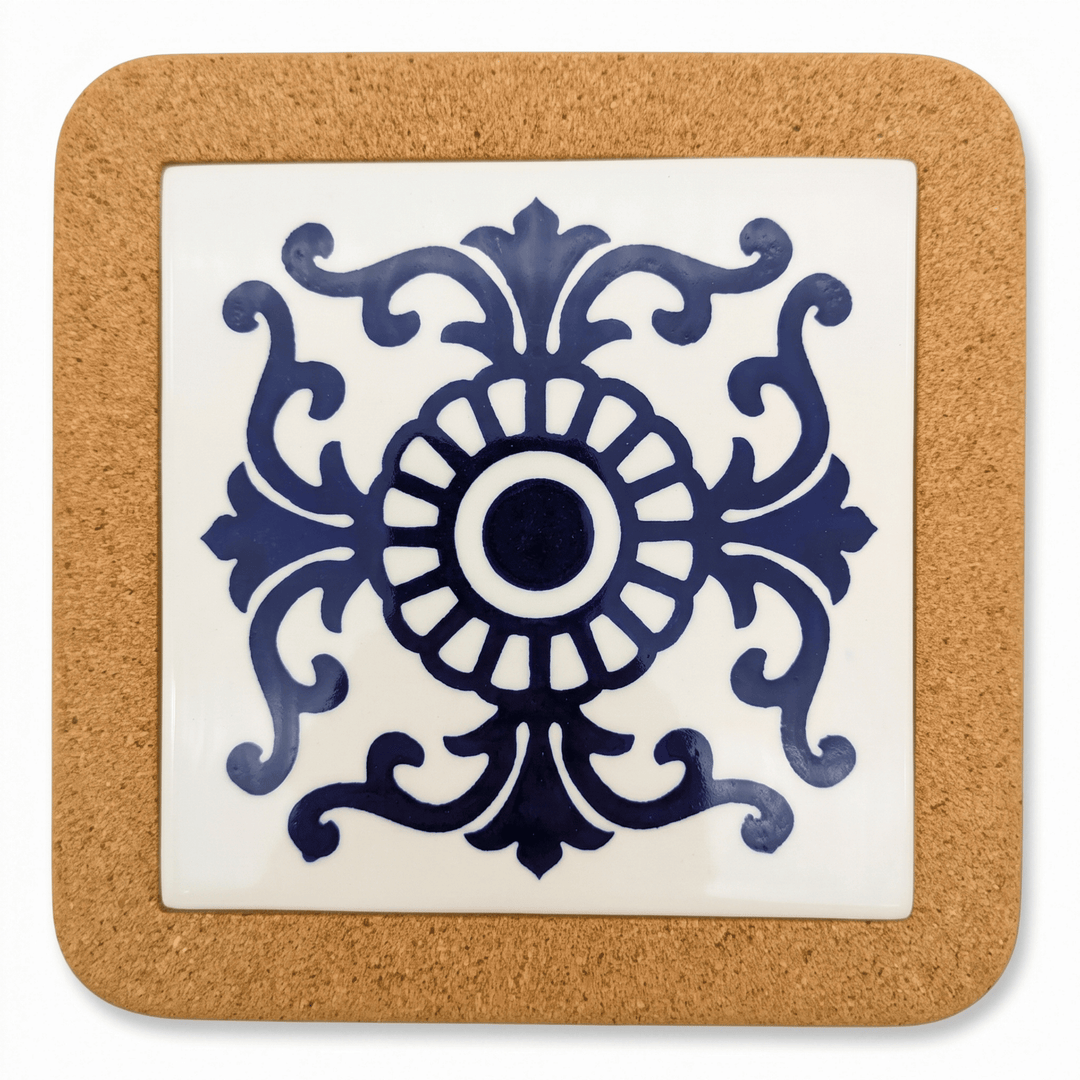 Portuguese Tiles Trivet with Cork Base