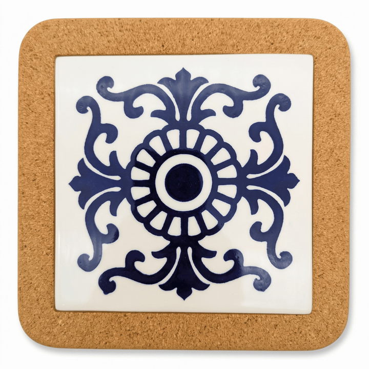 Portuguese Tiles Trivet with Cork Base