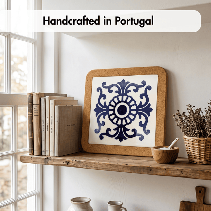 Portuguese Tiles Trivet with Cork Base