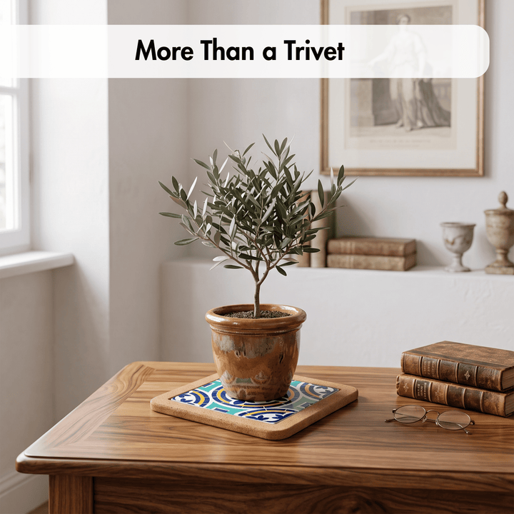 Portuguese Tiles Trivet with Cork Base