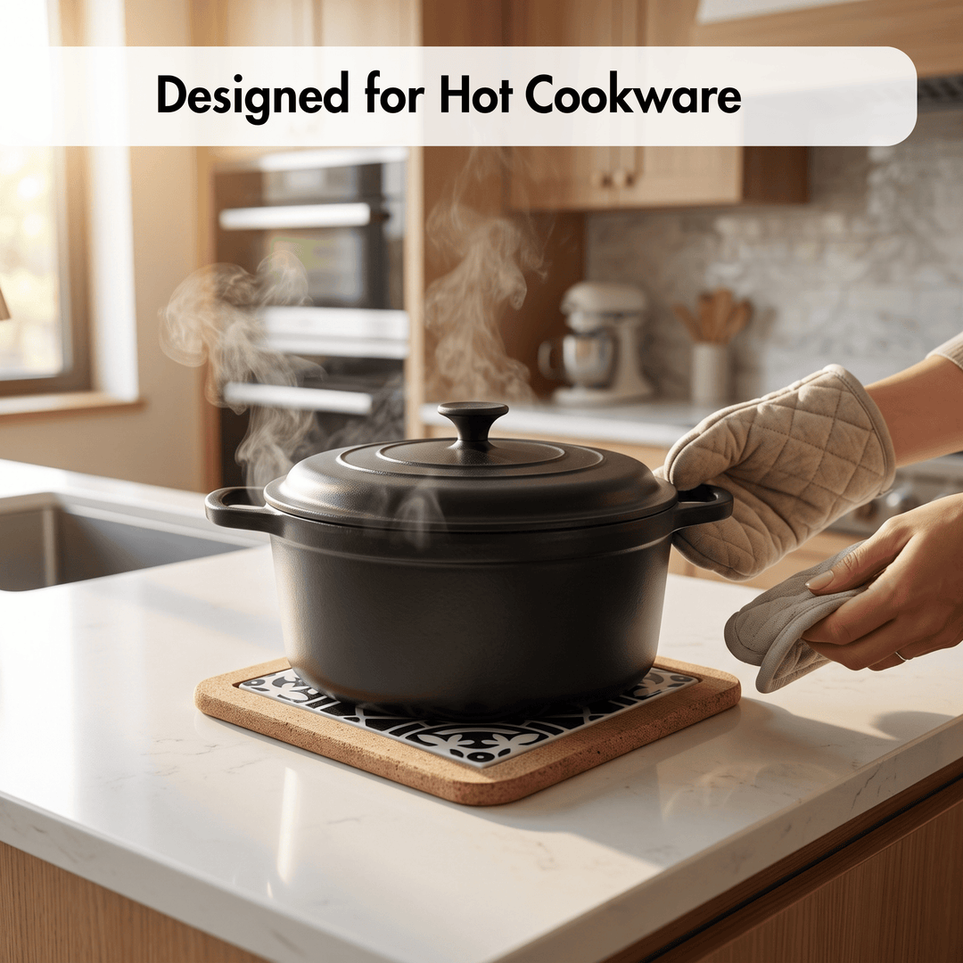 Portuguese Tiles Trivet with Cork Base