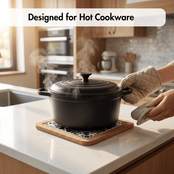 Portuguese Tiles Trivet with Cork Base