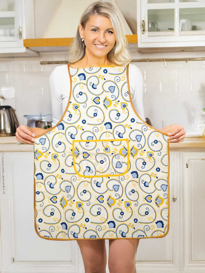 Printed Viana Embroidery Kitchen Apron
