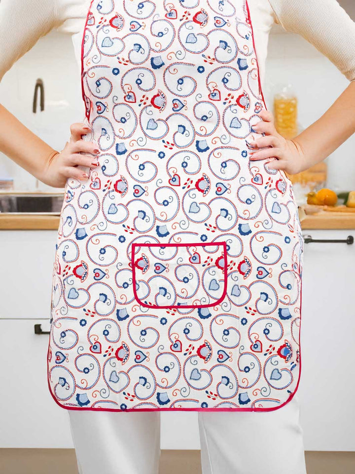 Printed Viana Embroidery Kitchen Apron