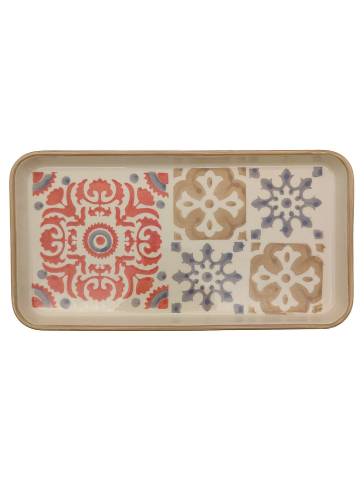 Rectangular Serving Platter – Mosaic Rose