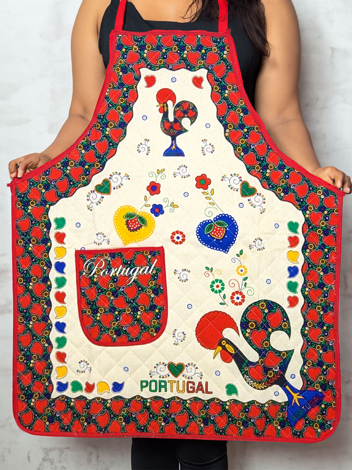 Portuguese Rooster Padded Kitchen Apron