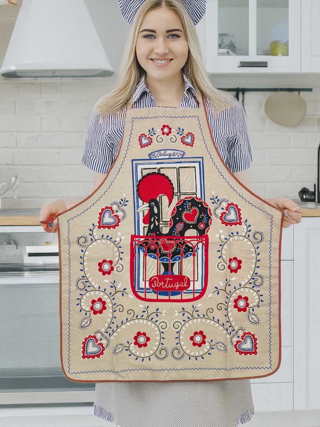 Rooster at the Window Kitchen Apron