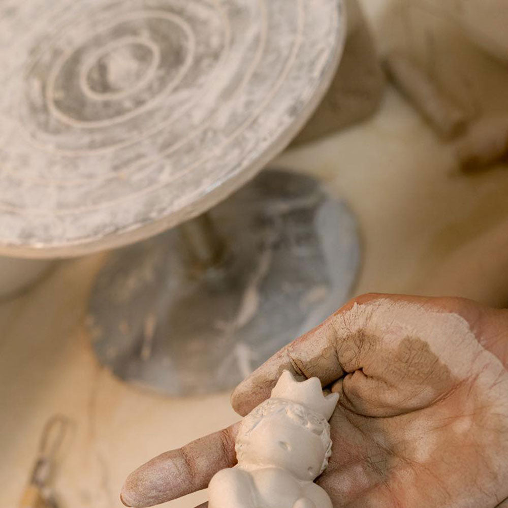 Rosa Malva ceramic figurines are handmade by Portuguese artist Mane Pupo.