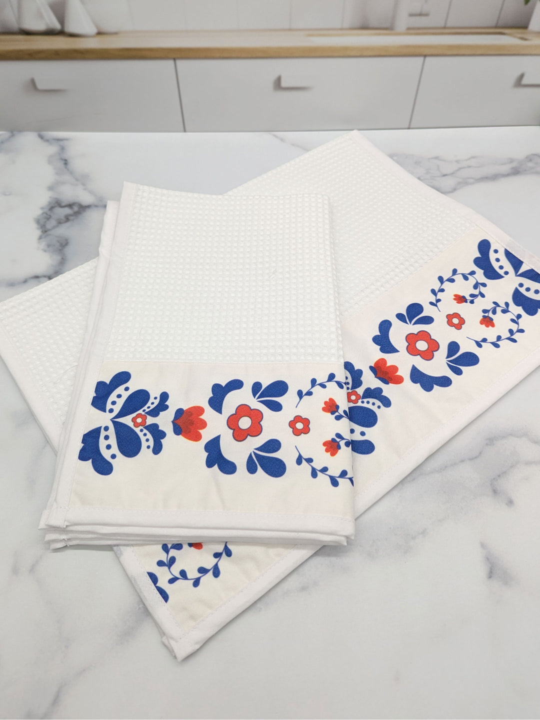 Set of 2 Honeycomb Dish Towels - Viana Kitchen Linens Collection