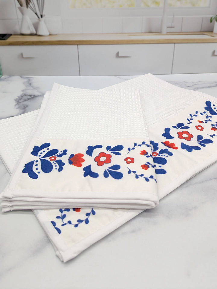 Set of 2 Honeycomb Dish Towels - Viana Kitchen Linens Collection