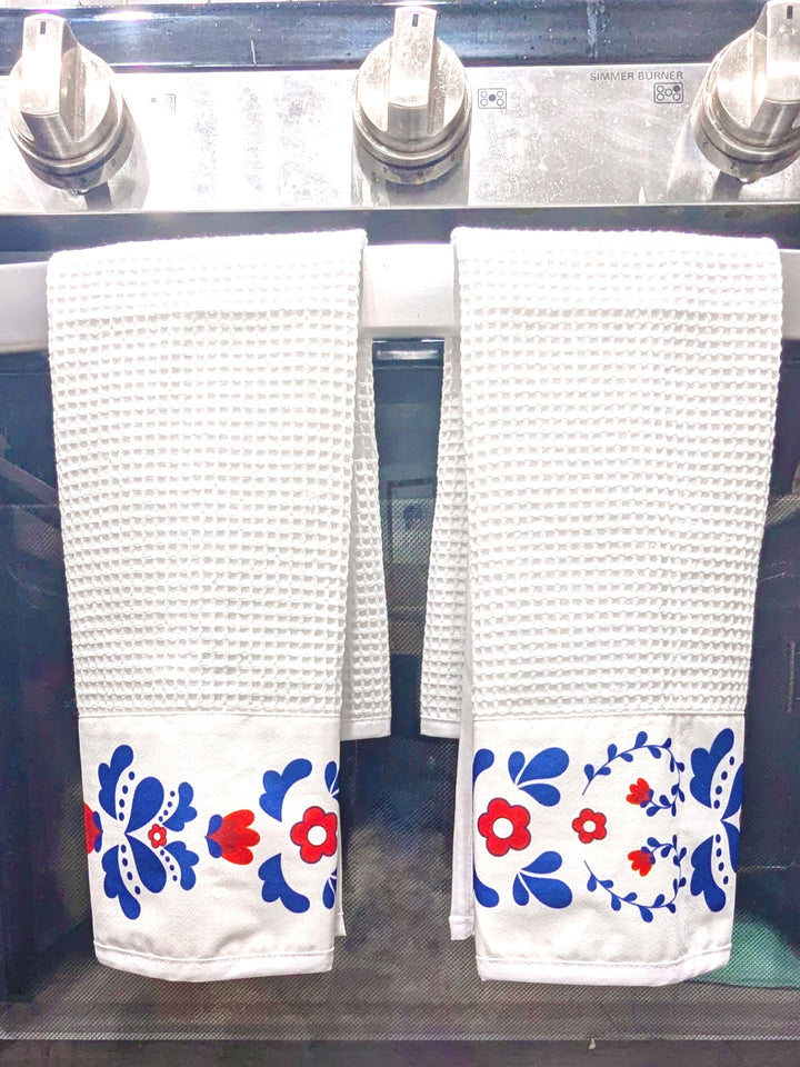 Set of 2 Honeycomb Dish Towels - Viana Kitchen Linens Collection