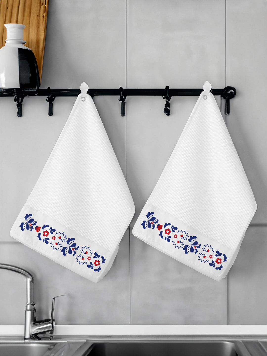 Set of 2 Honeycomb Dish Towels - Viana Kitchen Linens Collection