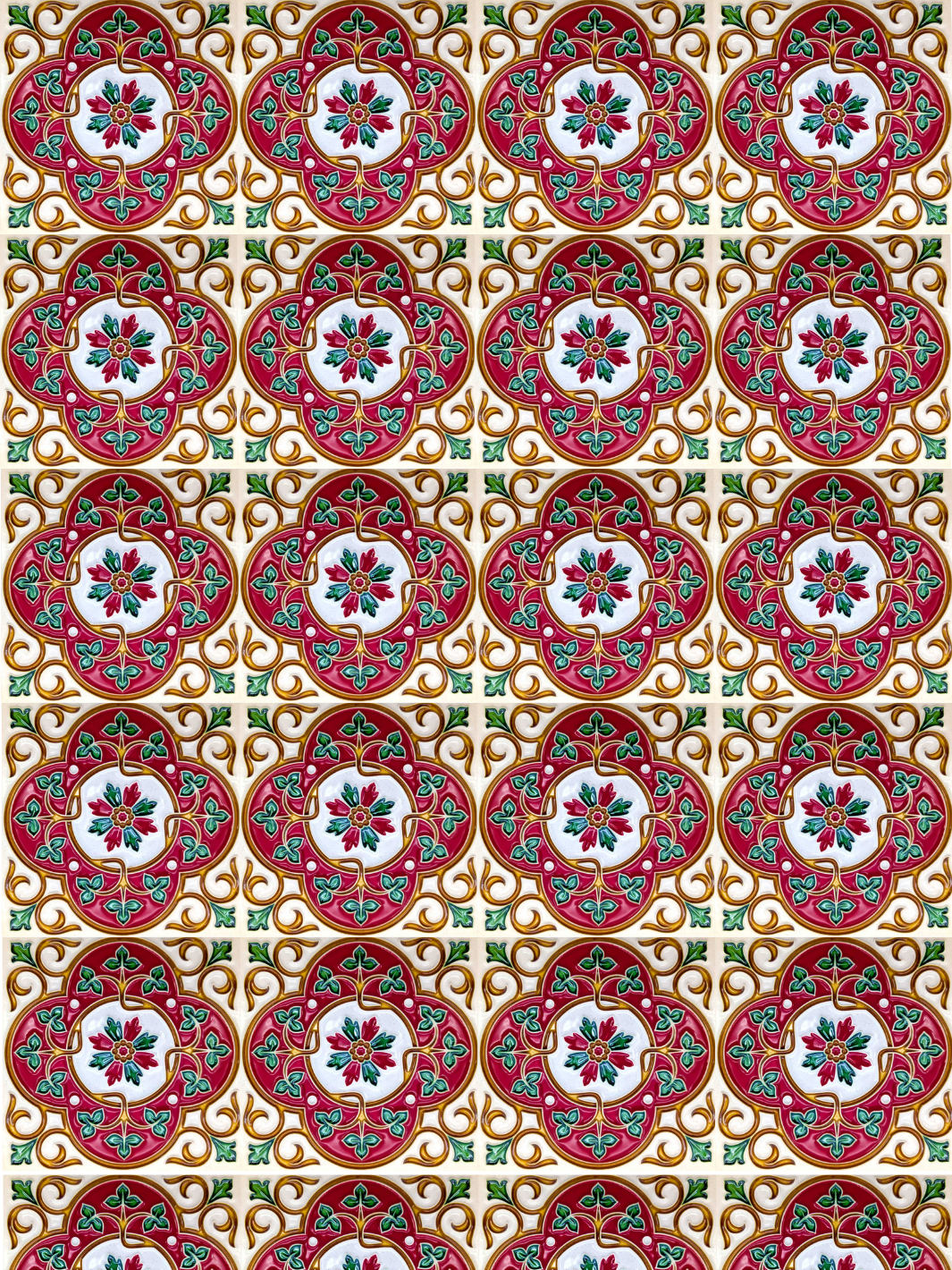 Decorative Hand-Painted Portuguese Ceramic Tiles