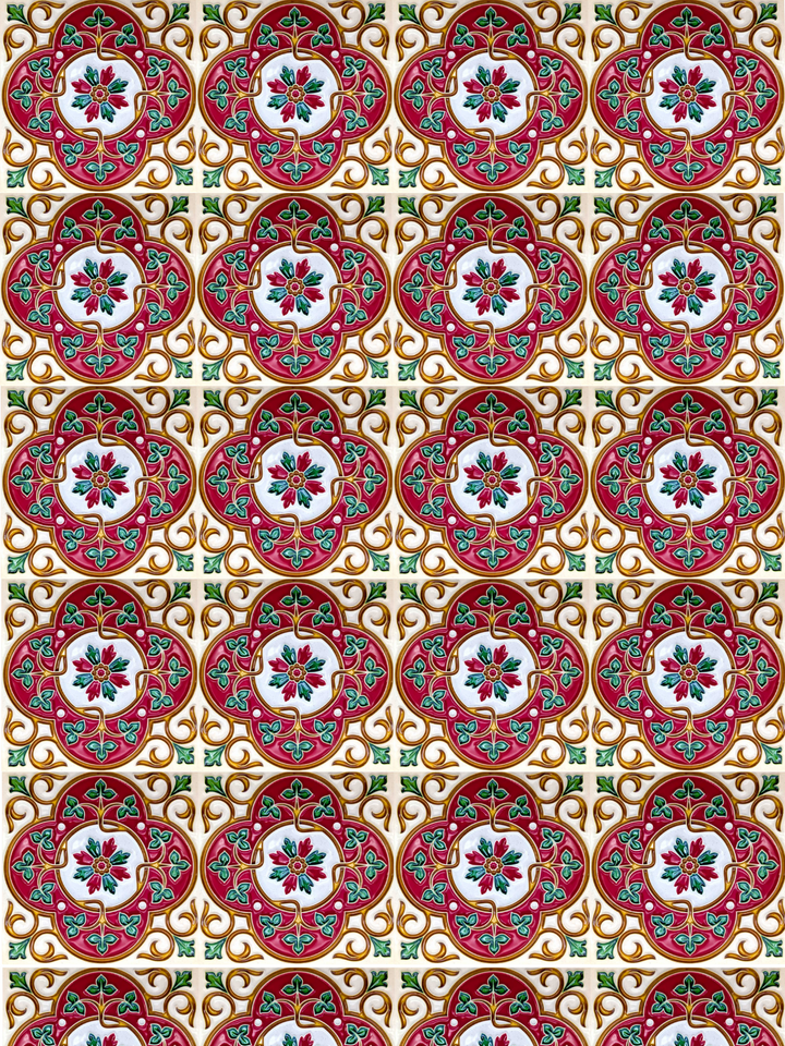 Decorative Hand-Painted Portuguese Ceramic Tiles