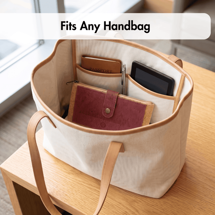 Slim Natural Cork Long Wallet with Snap Closure – Made in Portugal