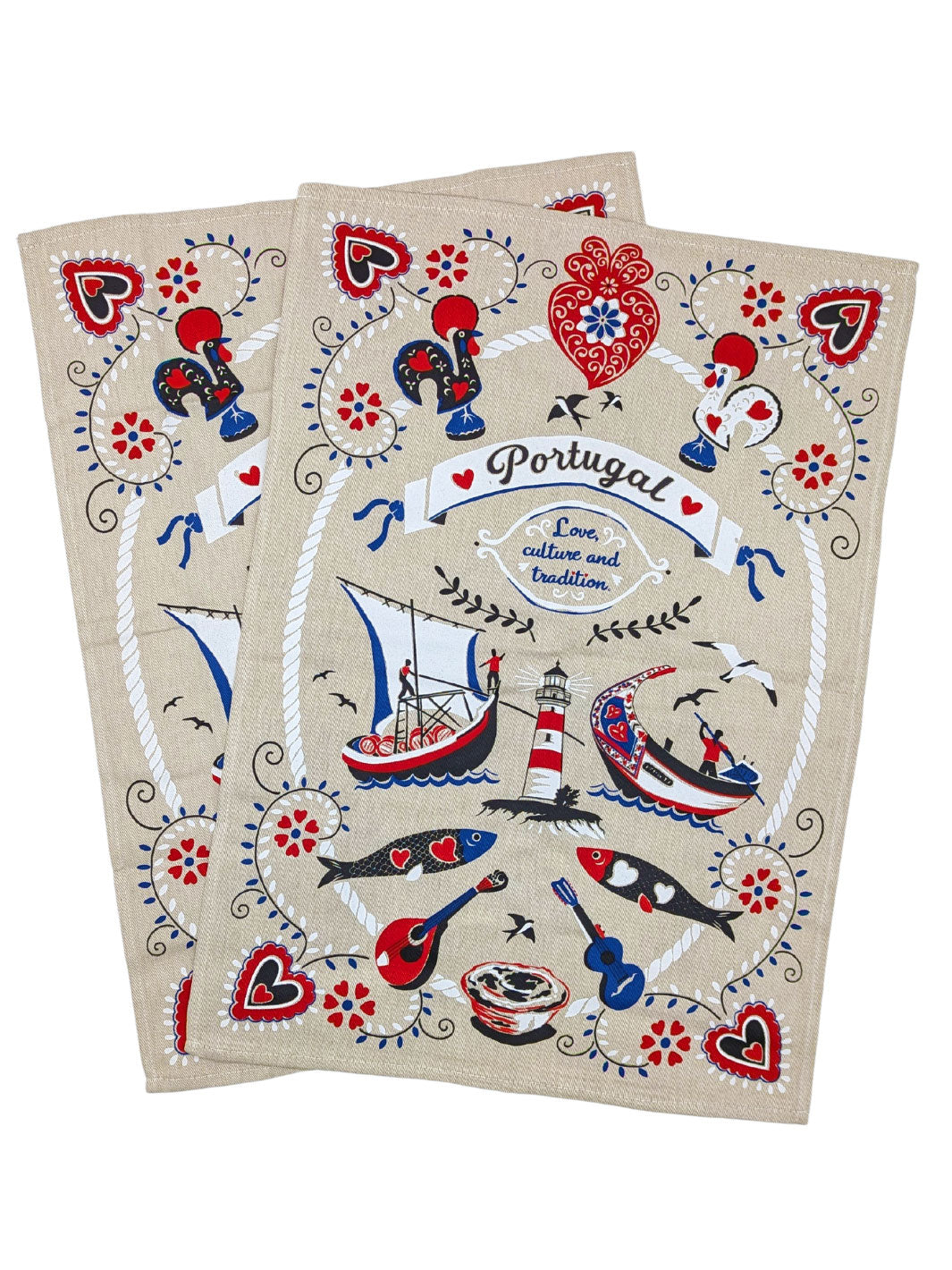 Traditional Portuguese Dish Towels Set of 2