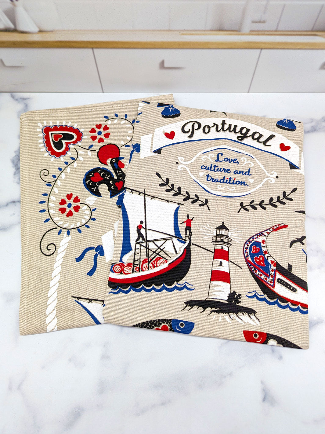 Traditional Portuguese Dish Towels Set of 2