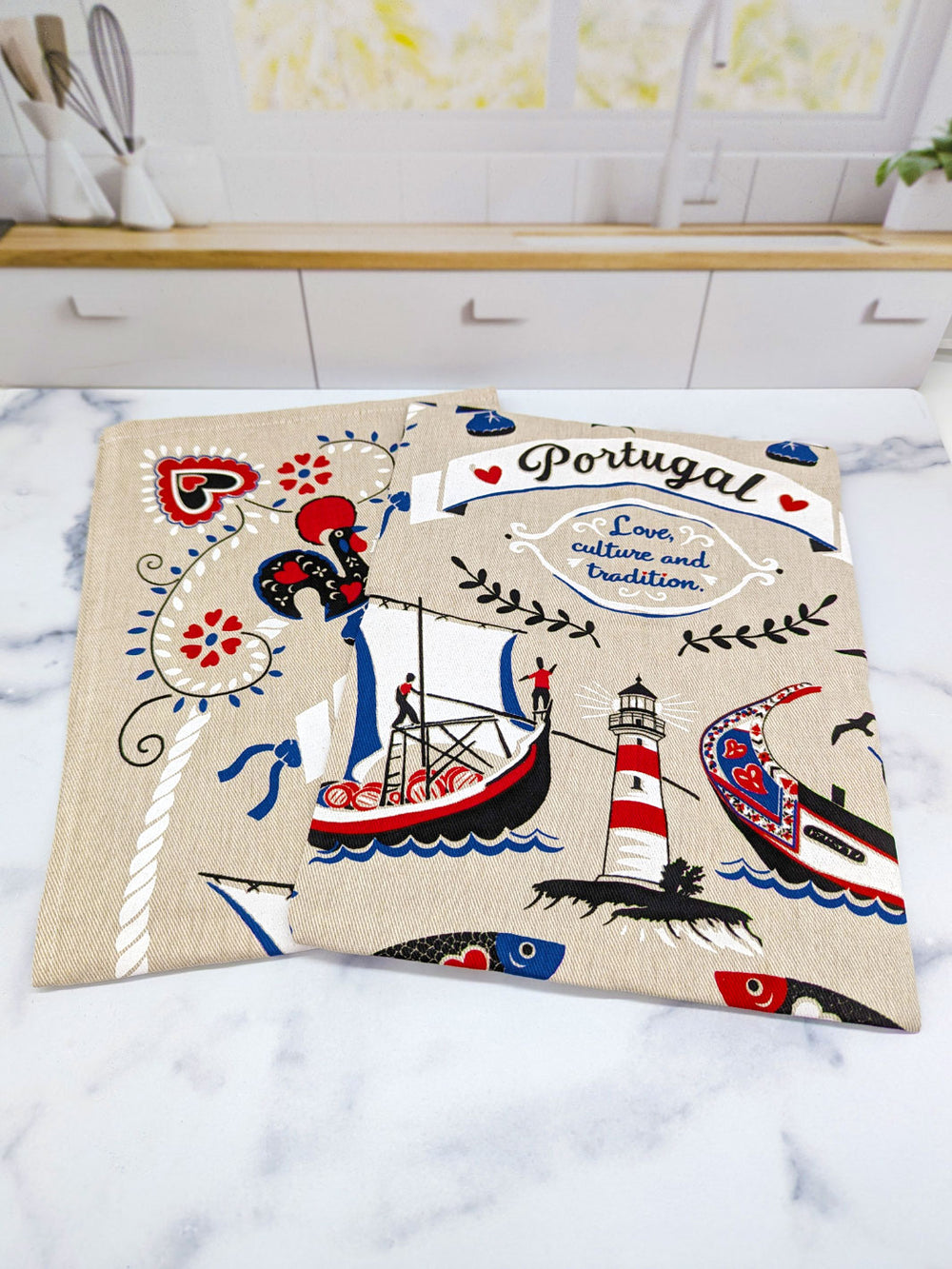 Traditional Portuguese Dish Towels Set of 2