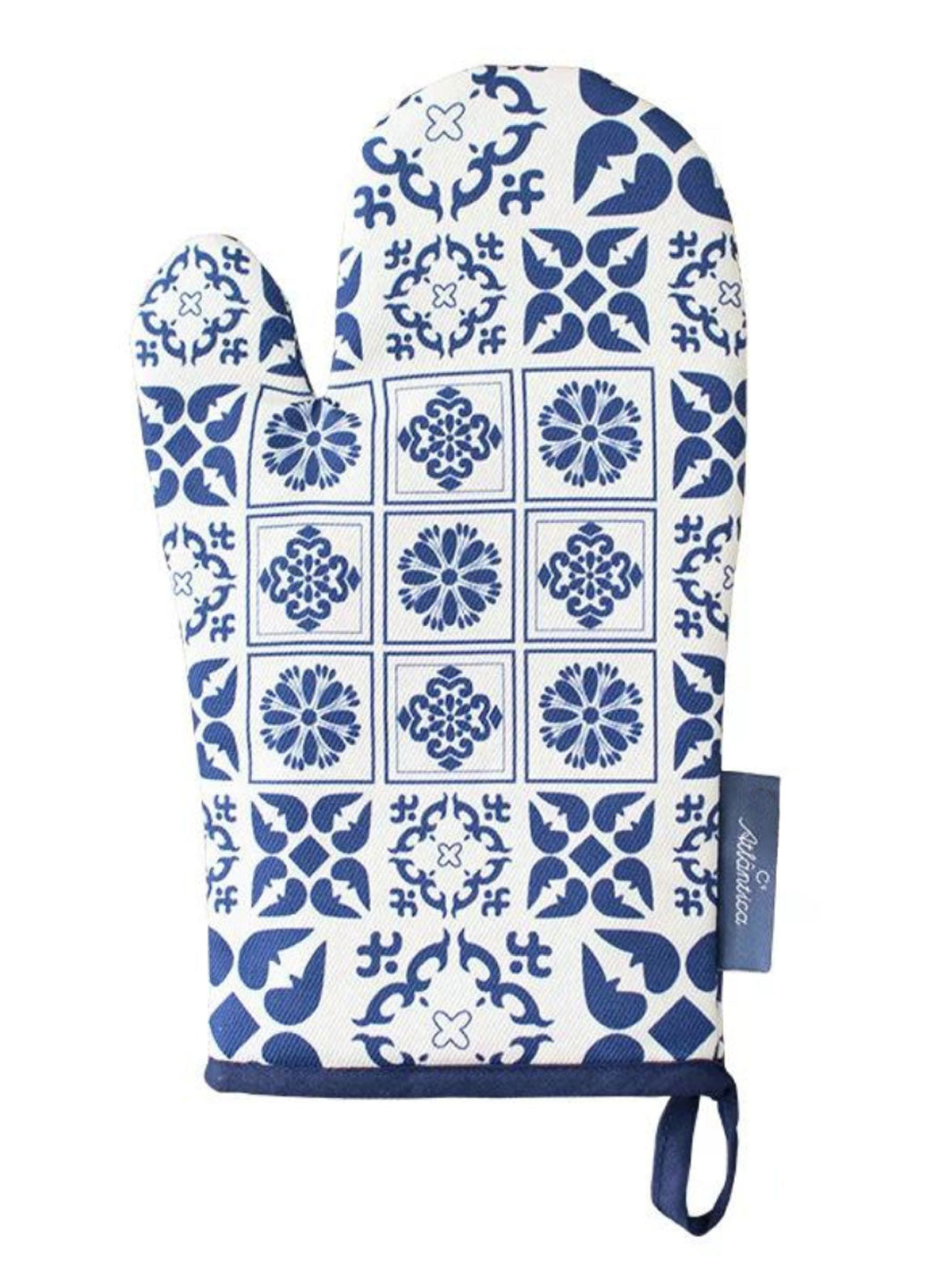 Traditional Portuguese Tiles Inspired Blue & White Oven Mitt