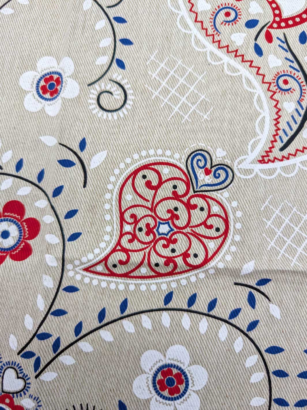 Viana Heart Dish Towels Set of 2