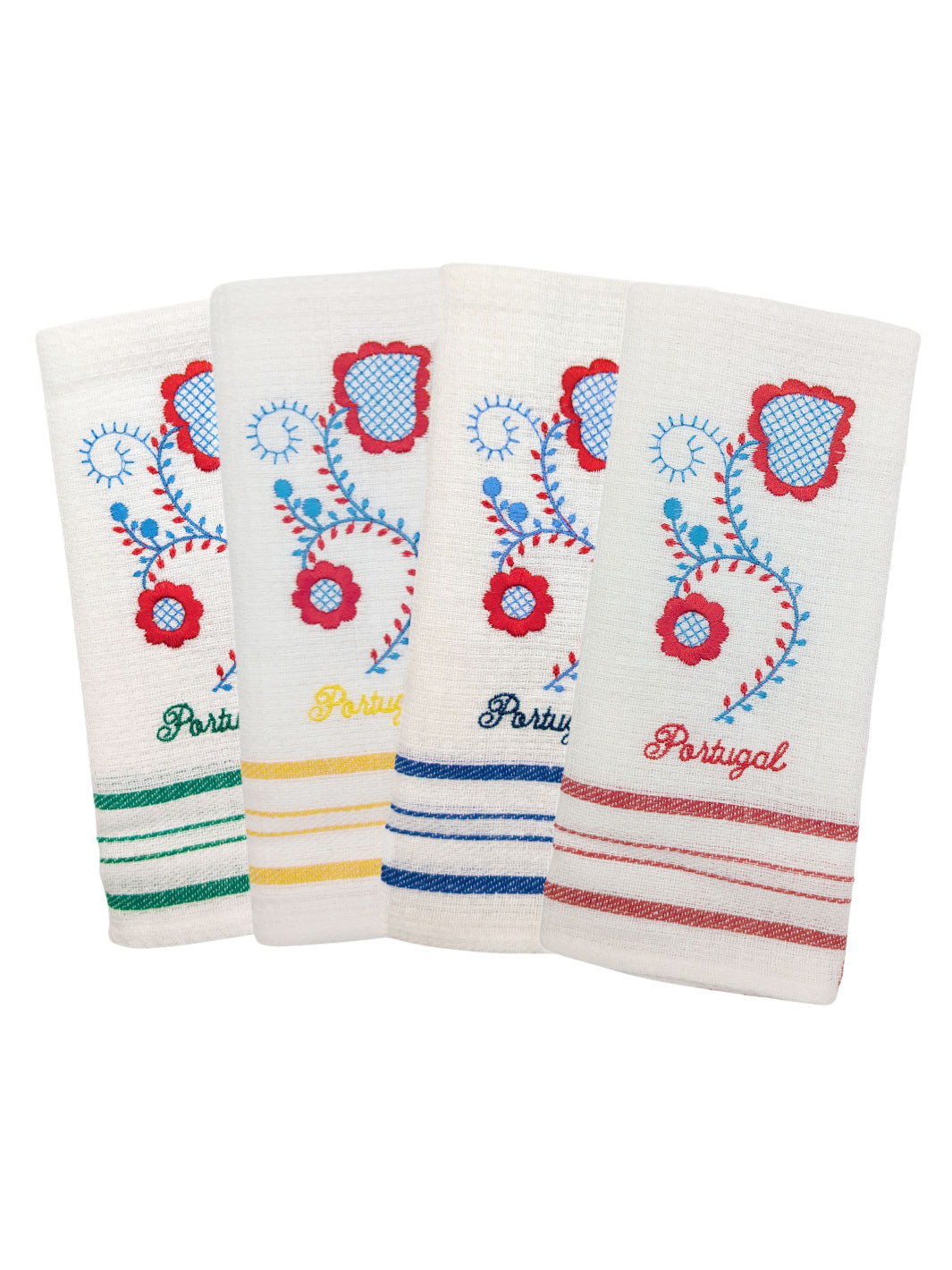 Viana's Embroidery Dish Towels Set of 4 with Gift Box