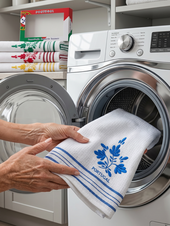 Viana's Embroidery Dish Towels Set of 4 with Gift Box