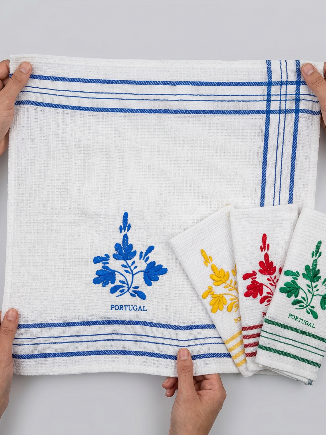 Viana's Embroidery Dish Towels Set of 4 with Gift Box