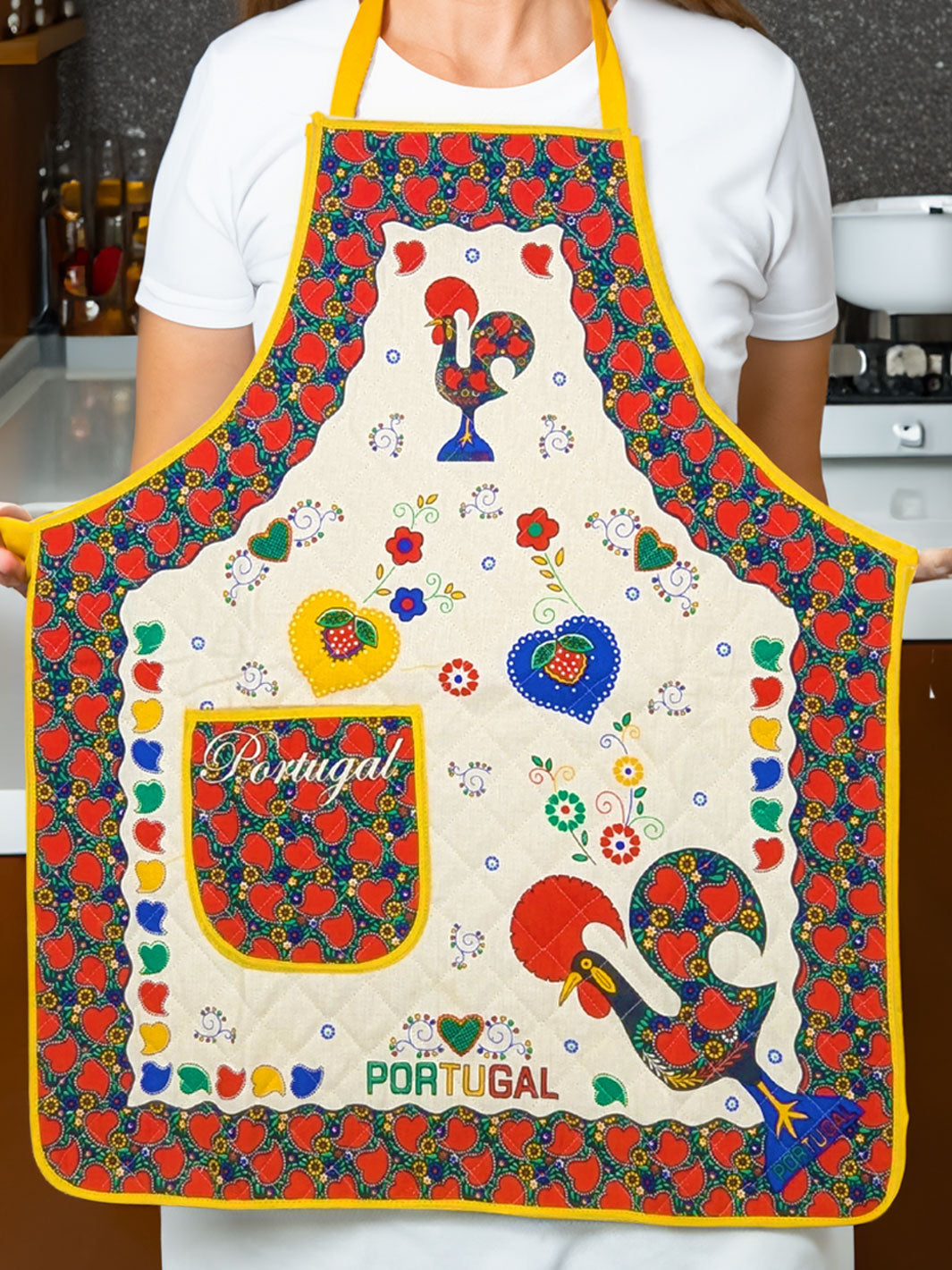 Portuguese Rooster Padded Kitchen Apron