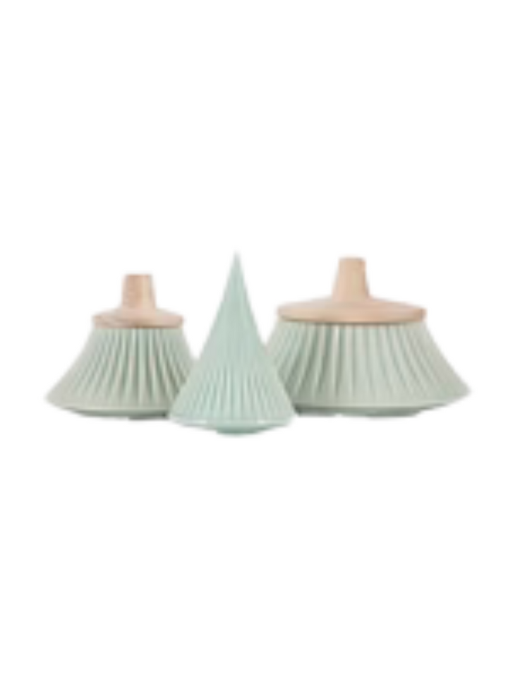 Handmade Portuguese Ceramic Christmas Tree Box Set