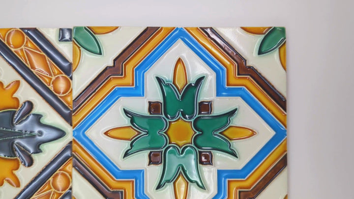 Decorative Hand Painted Portuguese Ceramic Tiles