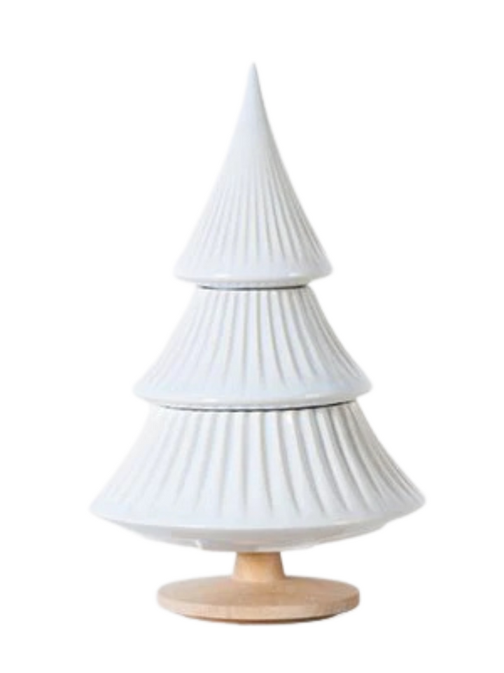 Handmade Portuguese Ceramic Christmas Tree Box Set