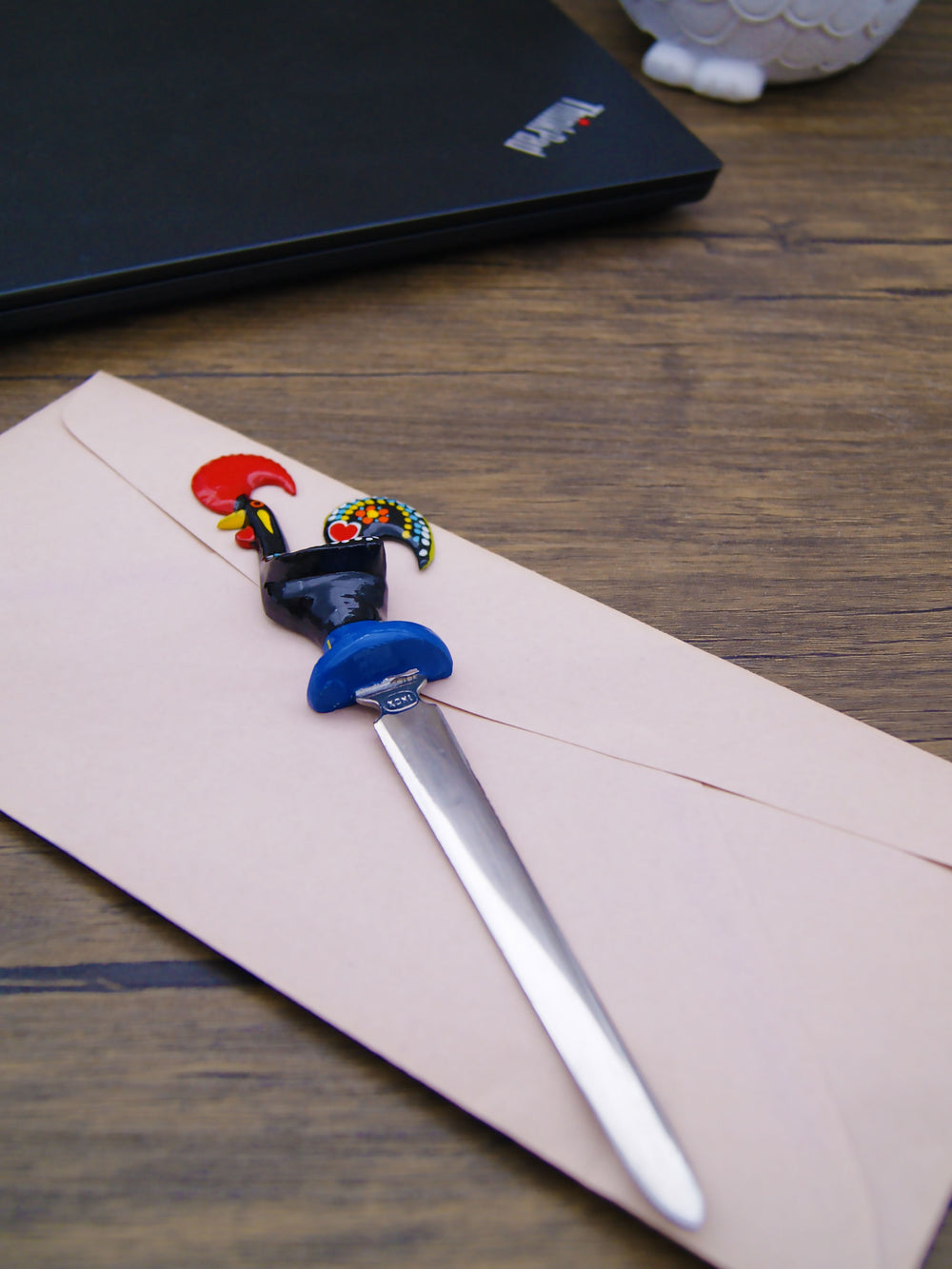 Aluminum Portuguese Rooster Letter Opener Envelope Slitter