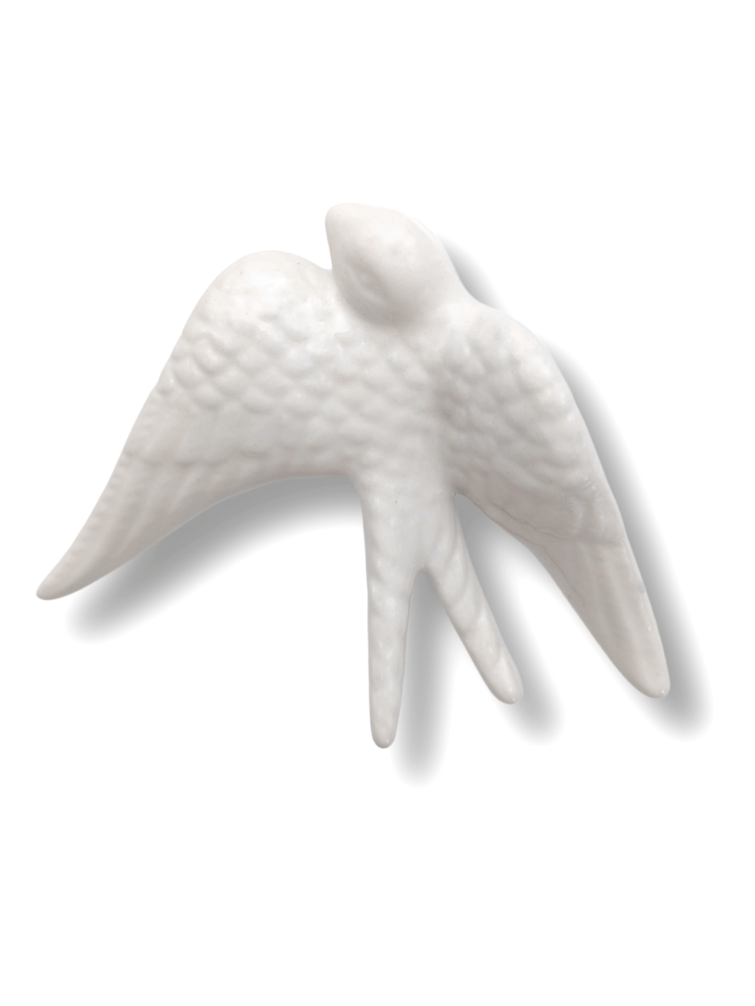 Hand Painted Large Ceramic Swallows for Home Décor - Various Colors White