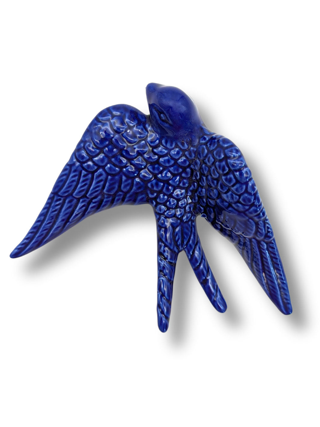 Hand Painted Large Ceramic Swallows for Home Décor - Various Colors Blue