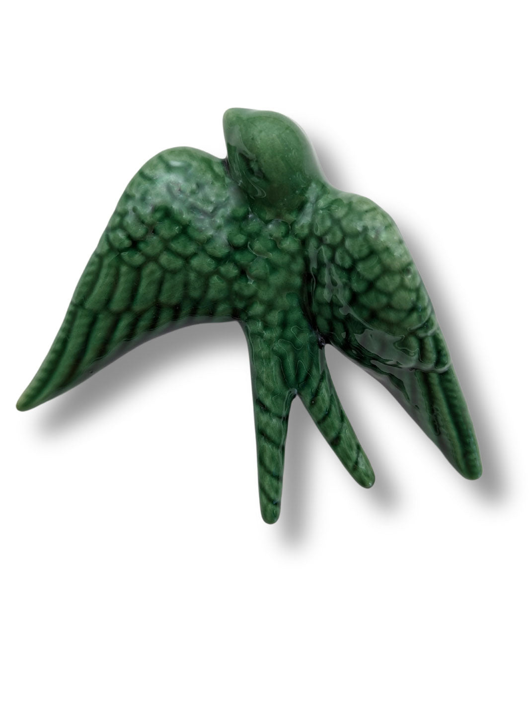 Hand Painted Large Ceramic Swallows for Home Décor - Various Colors Green