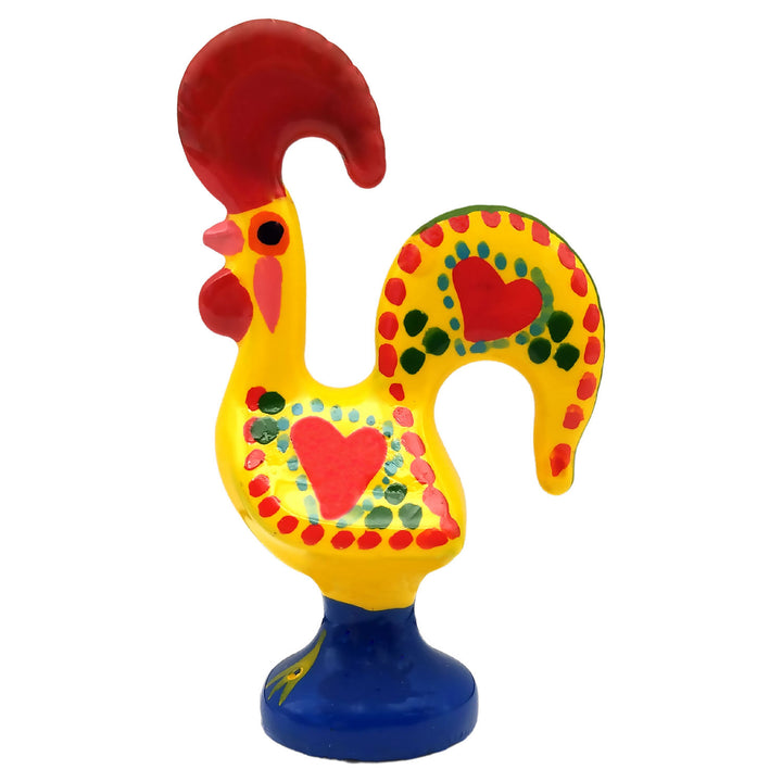 2 Inch Good Luck Portuguese Rooster Barcelos Metallic Figurine - Set of 6