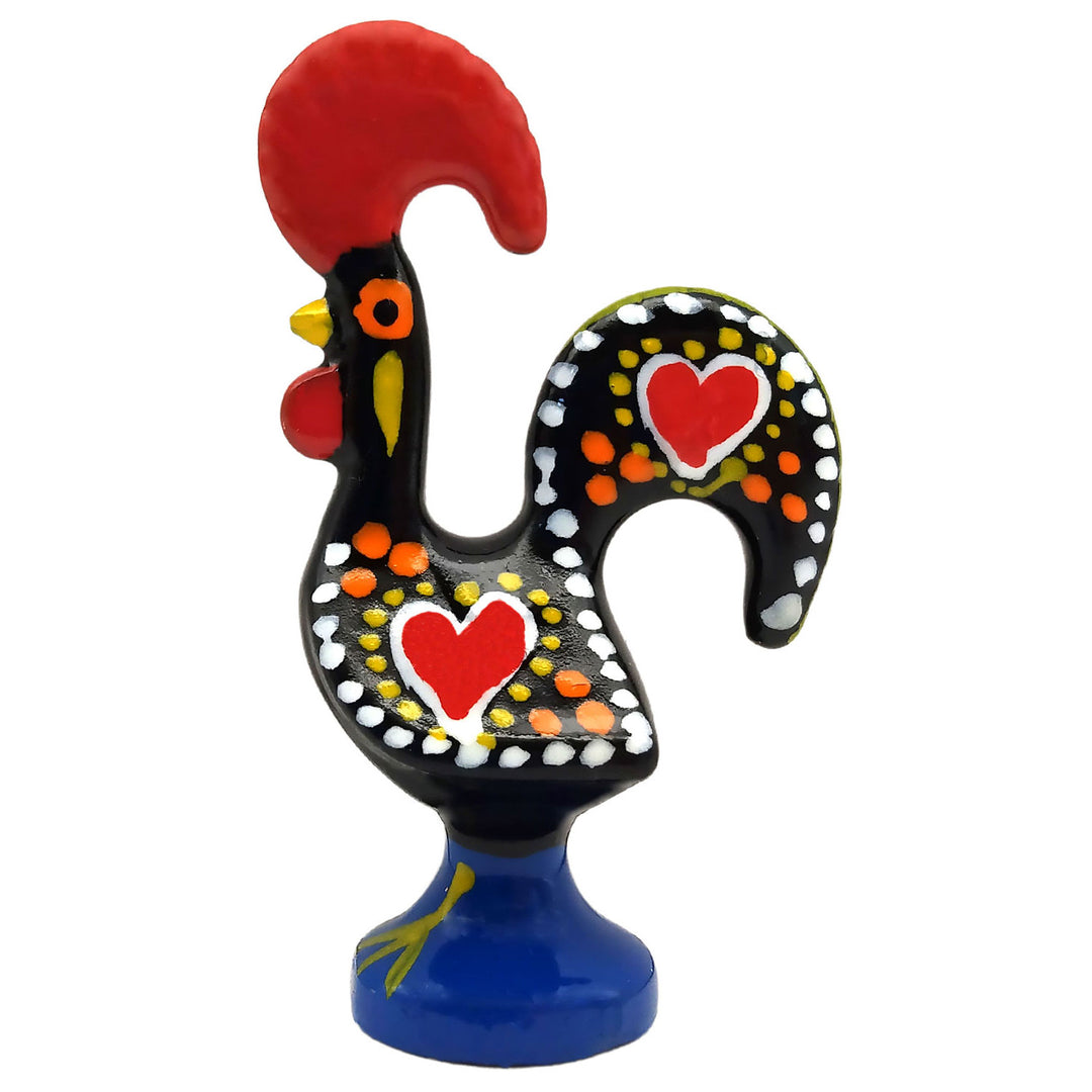 2 Inch Good Luck Portuguese Rooster Barcelos Metallic Figurine - Set of 6