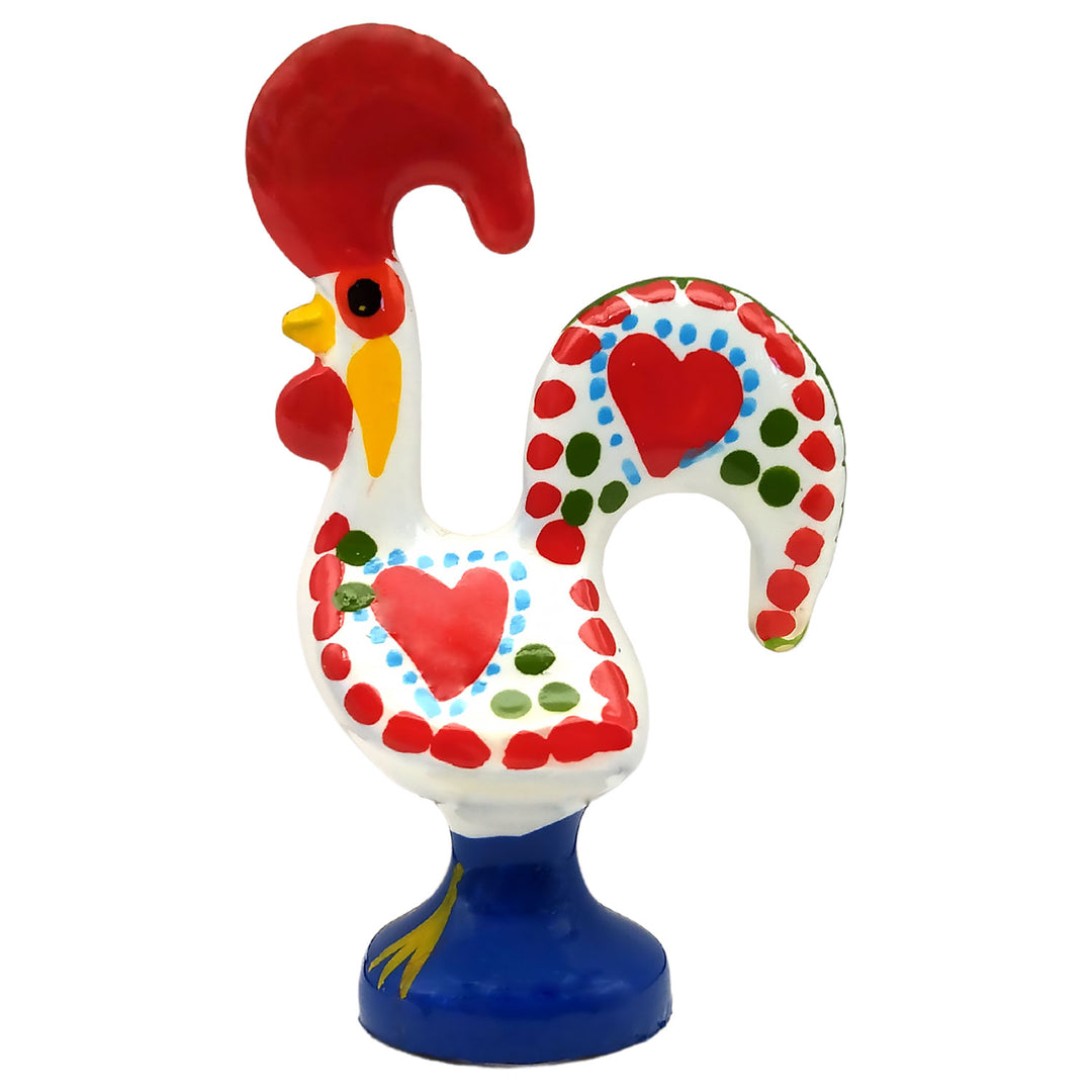 2 Inch Good Luck Portuguese Rooster Barcelos Metallic Figurine - Set of 6