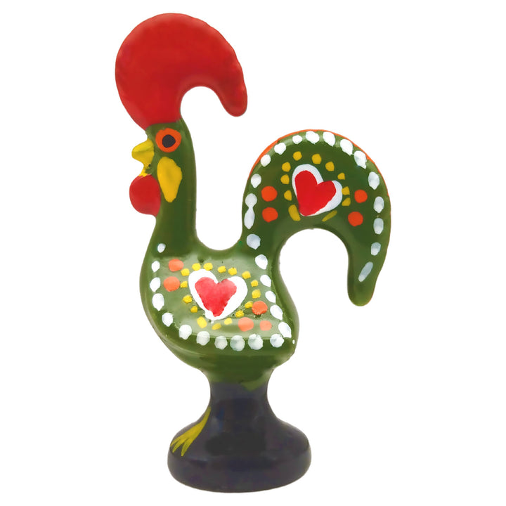 2 Inch Good Luck Portuguese Rooster Barcelos Metallic Figurine - Set of 6