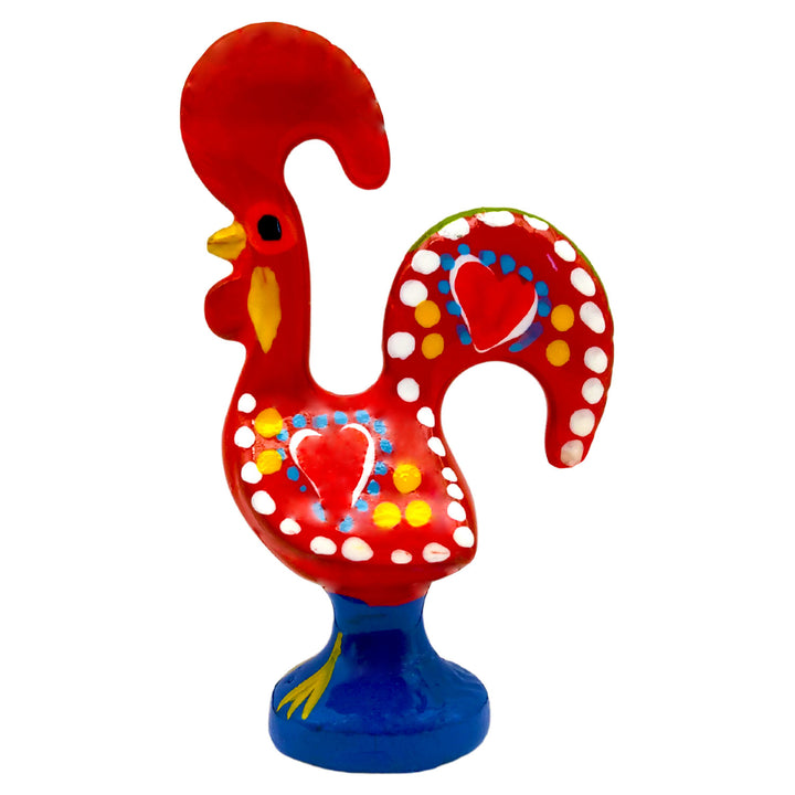 2 Inch Good Luck Portuguese Rooster Barcelos Metallic Figurine - Set of 6