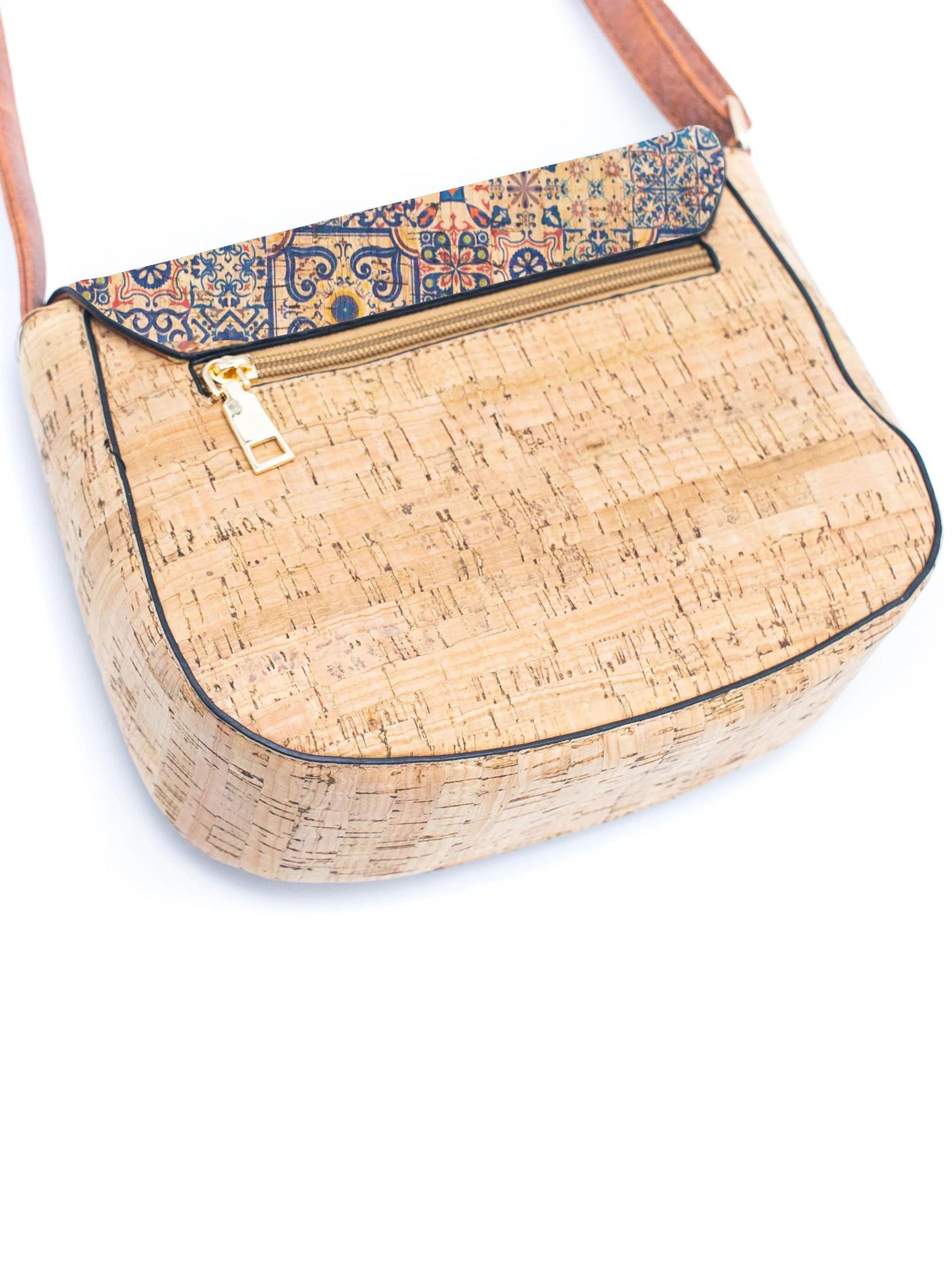 Blue Mosaics Handmade Portuguese Cork Purse Crossbody Shoulder Bag